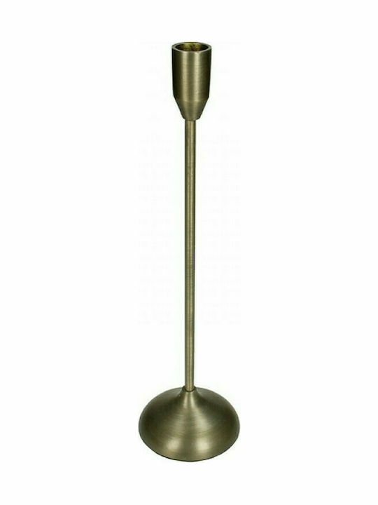 Zaros Candle Holder Aluminum Αλουμινένιο Bronze 9x9x33.5cm 1pcs