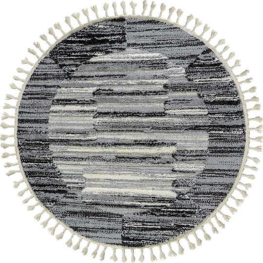 Madi Street Χαλί Ορθογώνιο με Κρόσια Grey 165x230cm