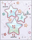 Slevori Star Months Kinder-Mehrfachbilderrahmen Silber Rosa 13x18 cm