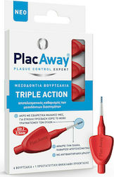 PlacAway Triple Action Interdentalbürsten 0.5mm Rot 6Stück