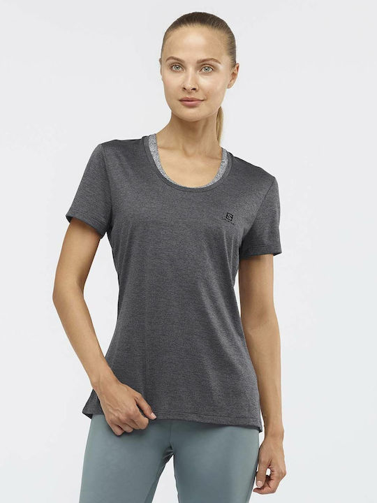 Salomon Agile Γυναικείο T-shirt Γκρι