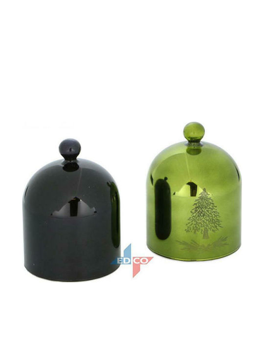 Atmosphera Beleuchtet Weihnachtliche Glas Figur Glocke Glocke Länge 9cm mit Musik (Μiverse Farben)