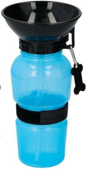 Sticlă de Apă din Plastic pentru Câine și Pisică 500ml în Culoare Albastră