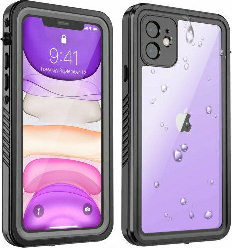 Redpepper Shockproof/Waterproof 360 Full Cover Plastic Waterproof Black (iPhone 11)