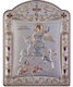 Slevori Εικόνα Heiliger Demetrios Silber 8x6cm