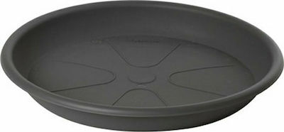 Plastecnic Omnia 40 Round Plate Pot Gray 40x40cm