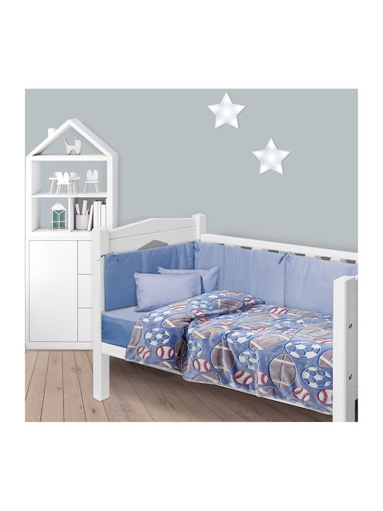 Das Home Decke Kinderbett Vlies Blau 110x150cm