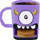 Total Gift Monster Biscuit Κούπα Κεραμική Μωβ 250ml