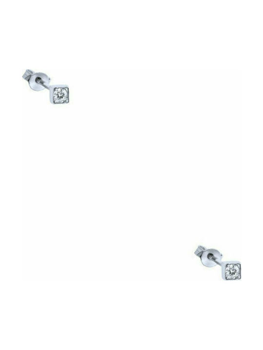 Silver earrings "Cubic"