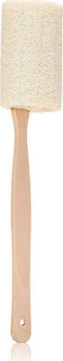 Niobe Professional Ξύλινη Λούφα Μπάνιου Στρογγυλή Back Loofah Sponge Wooden Beige