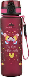 AlpinPro Πλαστικό Παγούρι Butterfly σε Μπορντό χρώμα C-500PK-3 500ml