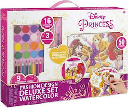 Make It Real Painting Watercolor Disney Princess Fashion for Children 6++ Years