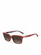 Moschino Women's Sunglasses with Red Plastic Frame and Gray Gradient Lens MOL042/S C9A/HA