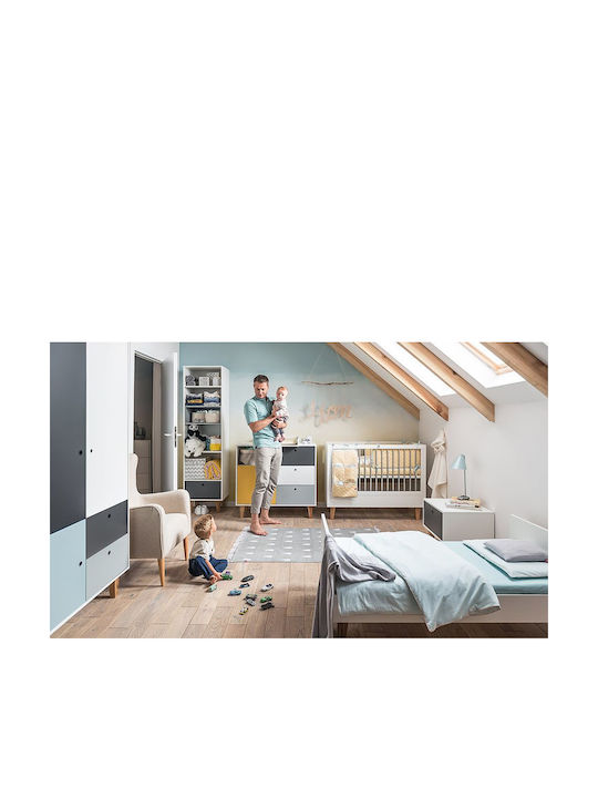 Vox Concept Oak Σετ Βρεφικού Δωματίου με Κρεβάτι & Ντουλάπα Λευκό / Πολύχρωμο