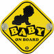Koupakoupa Знак Baby on Board с Вендуза Жълт