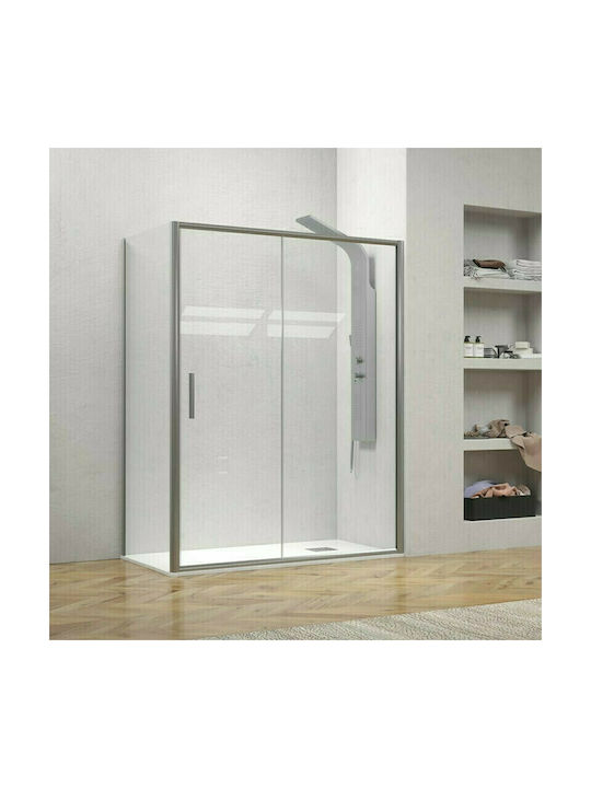 Karag Efe 400 NP-10 Kabine für Dusche mit Schieben Tür 100x70x190cm Klarglas Argento