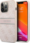 Guess 4G Stripe Back Cover Πλαστικό Ροζ (iPhone 13 Pro Max)