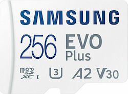 Samsung Evo Plus (2021) microSDXC 256GB Class 10 U3 V30 A2 UHS-I with Adapter
