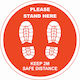 Задължителен знак Стойте тук "Please Stand Here" 17134