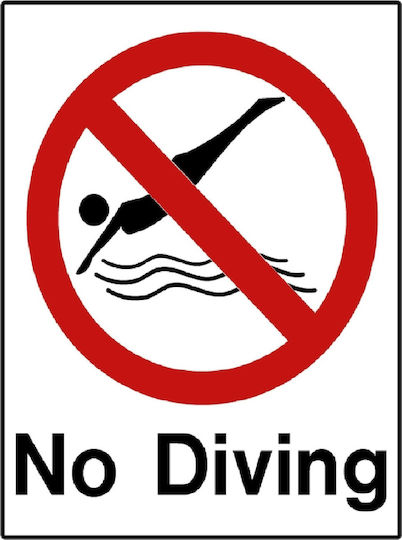 Ergo Sign Prohibition ''No Diving'' 19.5x24.5cm