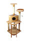 Pet Interest Tarzan Scratching Post Cat Trees Beige 5 levels 81x63x120cm