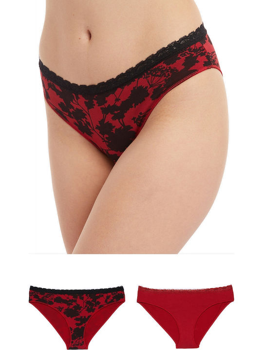 Minerva Fimelle Women's Slip 2Pack Red