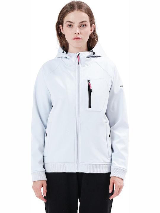Emerson Softshell Γυναικείο Μπουφάν Ice White