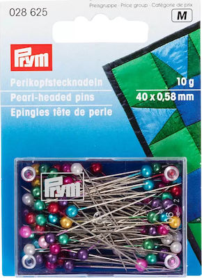 Prym Καρφίτσες με Στρογγυλό Κεφάλι Πέρλα 40x0,58mm 10γρ.