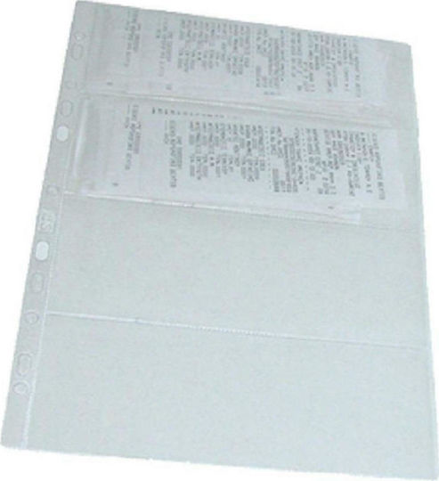 Vivianplast Plastic Sleeve Cash Register for Z A4 with Holes 4 Cash Register Binder Sheets