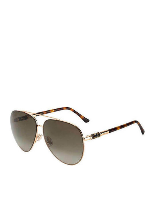 Jimmy Choo Women's Sunglasses with Gold Metal Frame Gray/S 06J/HA