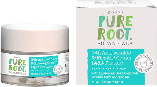 Imel Ventus Pure Root Botanicals Light 24ωρη Ενυδατική Κρέμα Προσώπου με Υαλουρονικό Οξύ 50ml