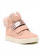 Anatomice Ghete Copii din Piele cu Velcro Roz