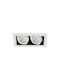 KT Lighting Mini Stealth Rechteckig Metallisch Einbau Spot mit Fassung GU10 Weiß 1Stück