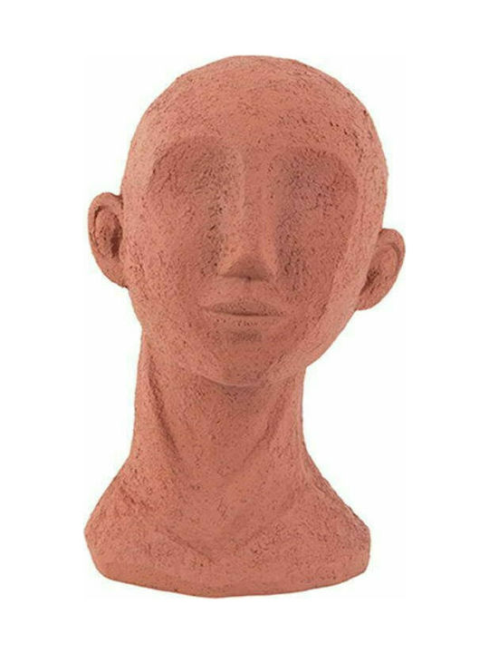 Present Time Dekorative Büste aus Polyresin Face in Orange 17.5x15.5x28.4cm 1Stück