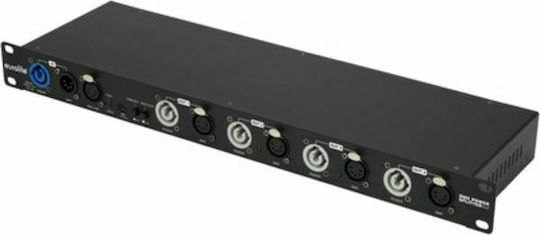 Eurolite 4x4 5-Pole DMX Splitter für Lichtkonsole / 1 XLR-Eingang mit Flugkoffer Rack-Montage