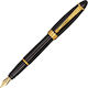 Aurora Ipsilon Resin Fountain Pen Fine Black Steel With Black Ink