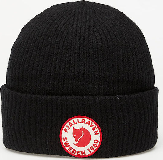 1960 Logo Beanie Männer Beanie mit Rippstrick in Schwarz Farbe