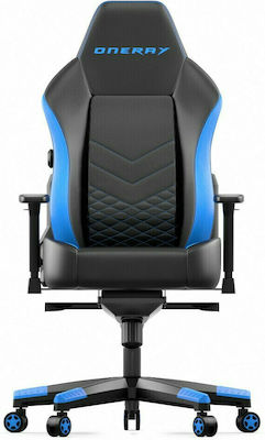 Oneray D0930 Artificial Leather Gaming Chair with Adjustable Arms Black / Blue