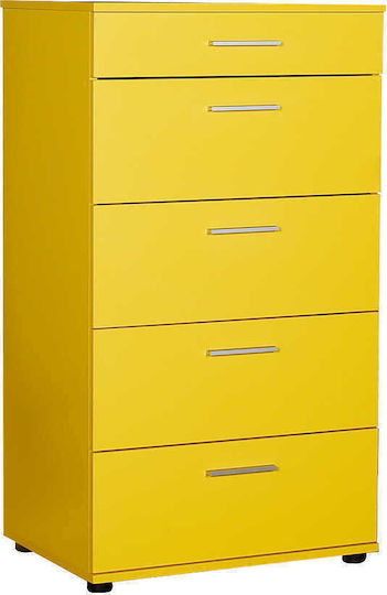 Comoda pentru Dormitor Trendline cu 5 sertare Galbenă 60x44x108buc