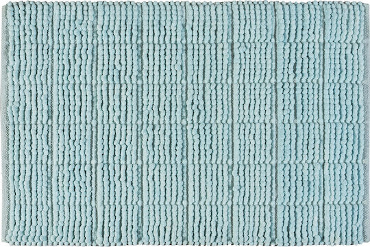 Beauty Home Rutschfeste Baumwoll-Badematte 3330ΤΠ Hellblau 60x90cm