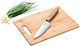 Lamart Rectangular Bamboo Chopping Board Set with Chef Knife Brown 30x22cm 2pcs
