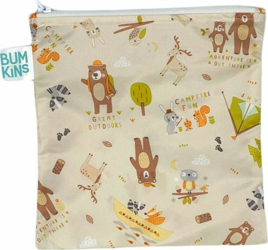 Bumkins Camp Friends School Insulated Food Case Beige 18 x 18 x 18cm