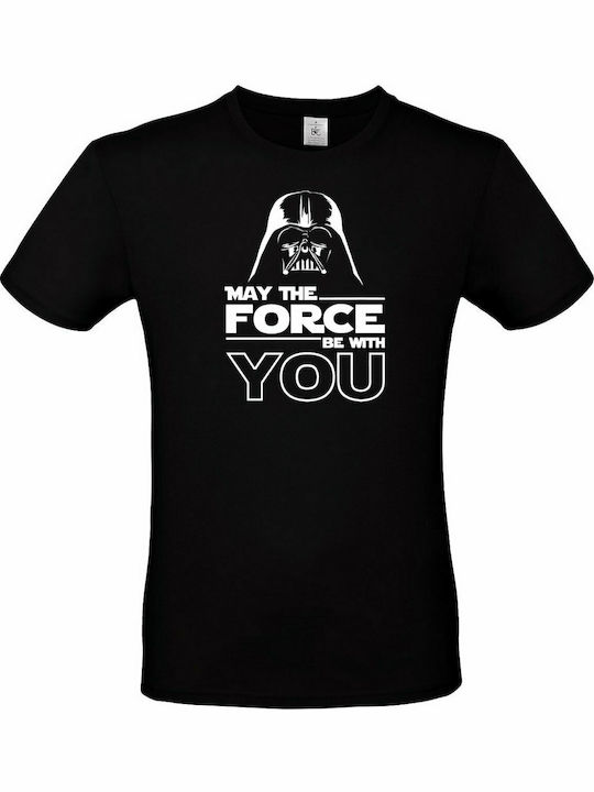 B&C Star Wars Darth Vader - May The Force Be With You T-shirt σε Μαύρο χρώμα