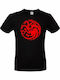 B&C Fire And Blood T-shirt Schwarz Baumwolle