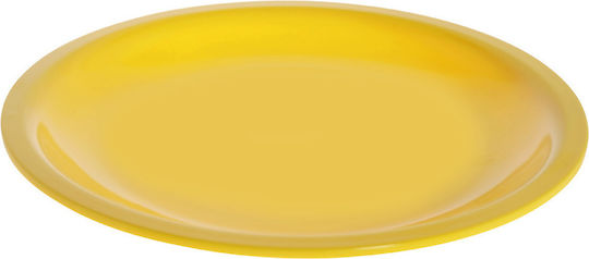 Melaware Servierplatte Untiefe aus Melamin Ø22,5cm Gelb