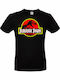 B&C Park T-shirt Jurassic Park Black Cotton