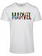 Merchcode Marvel Logo Character MC591 T-shirt σε Λευκό χρώμα