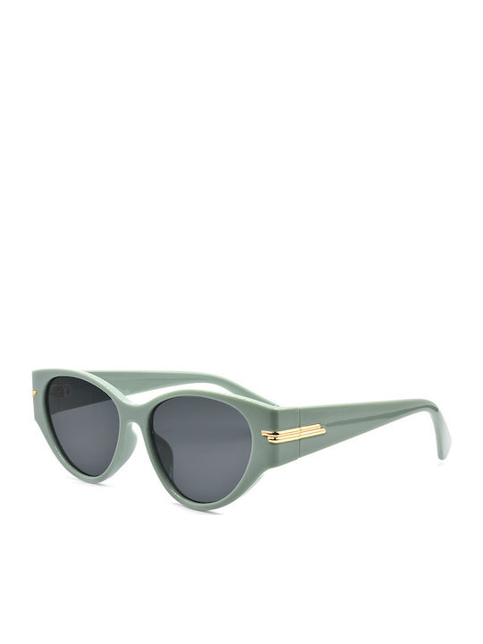 Awear Asma Women's Sunglasses with Mint Plastic Frame and Black Lens