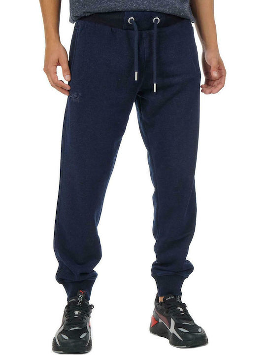 Superdry Sweatpants with Elastic Navy Blue