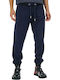 Sweatpants with Elastic Navy Blue